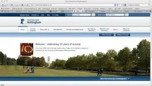 Wonkhe Universty of Nottingham website