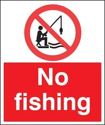 Wonkhe No Fishing sign