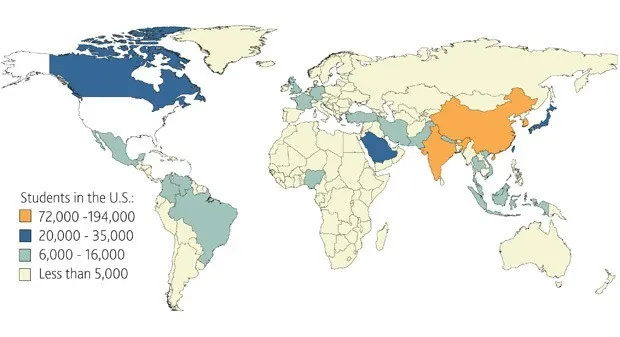 Wonkhe global Student map