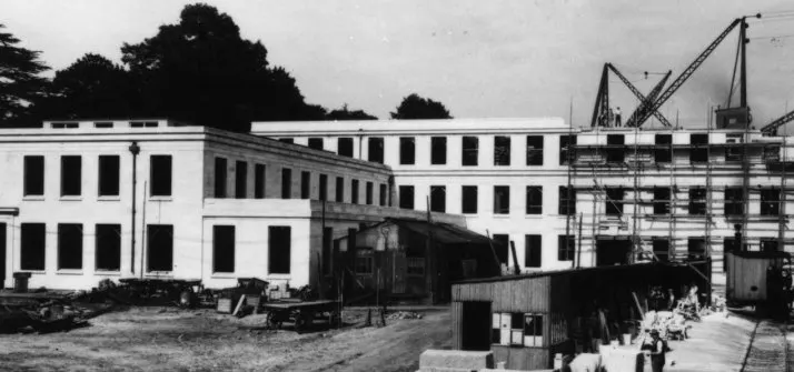 Tent Building at University of Nottingham under construction c 1927