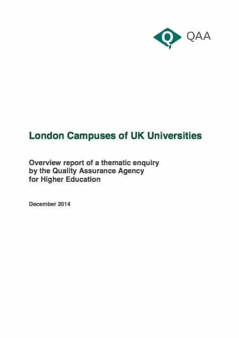 The exciting cover of that QAA report