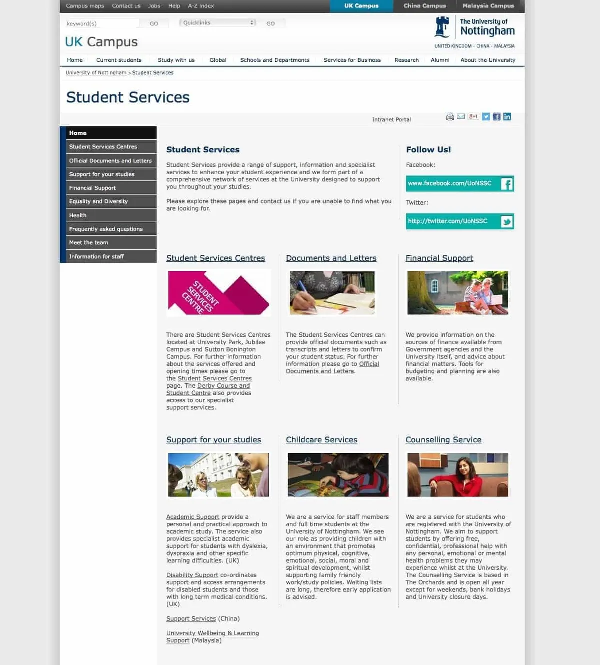 Student Services - Nottingham