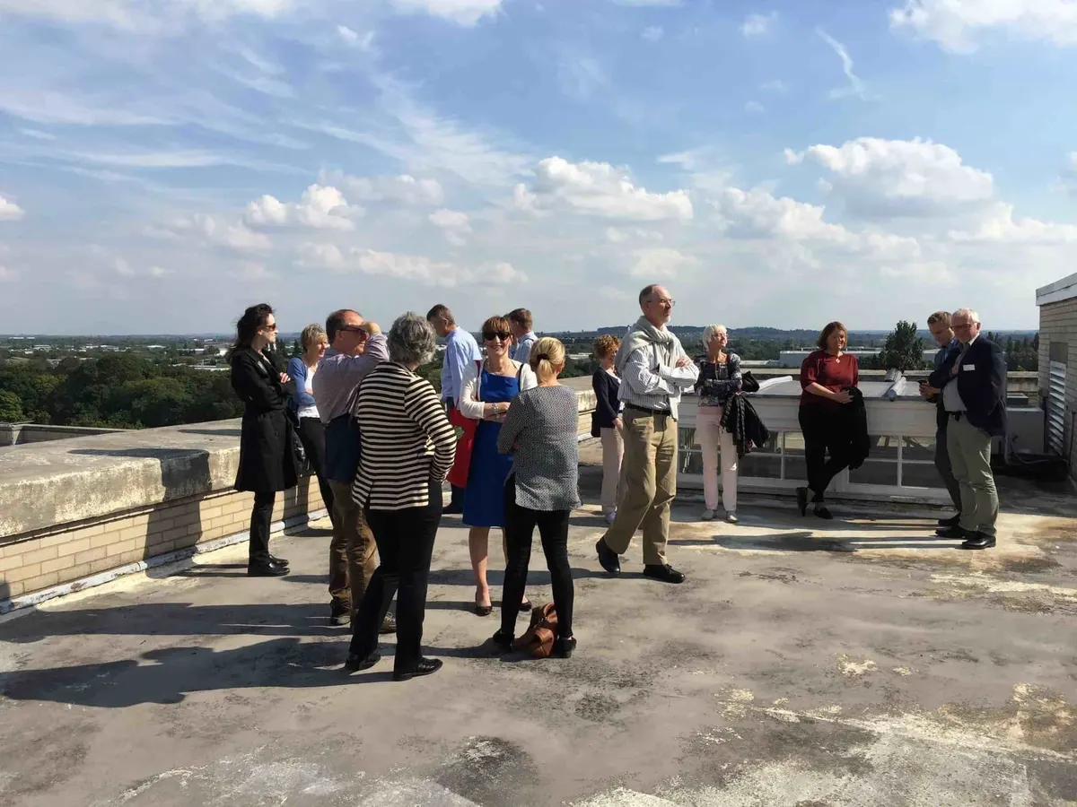 They had permission - a group of Registrars on the roof of the Trent Building. 