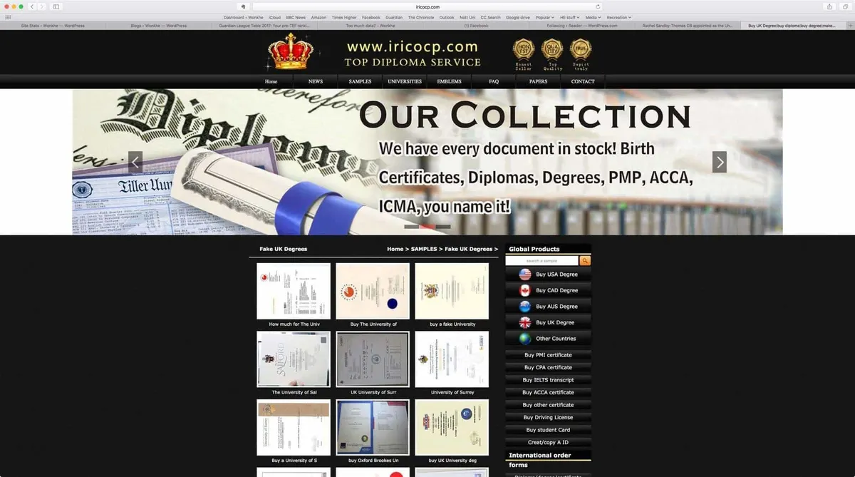 fake certs
