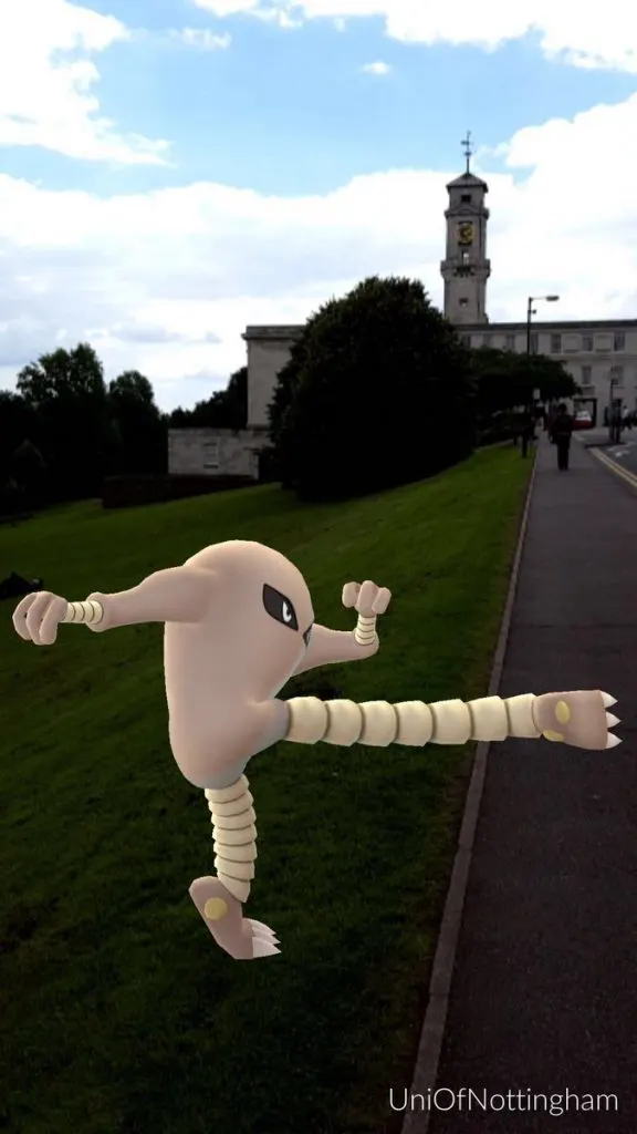 Great excitement at sighting of a Hitmonlee at University of Nottingham